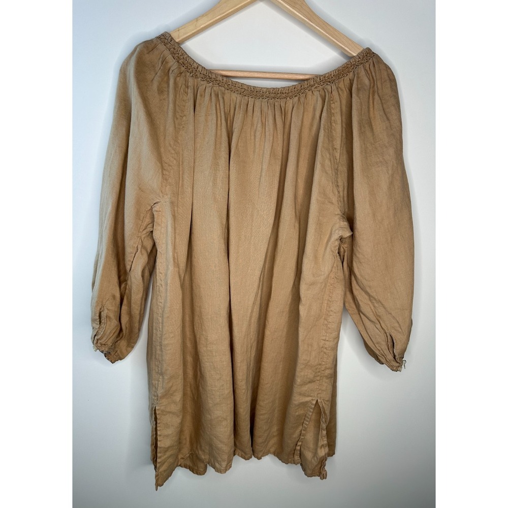 Lauren Ralph Lauren 100% Linen Embroidered Peasant Blouse Boho Top Plus Size 1X - Picture 7 of 10